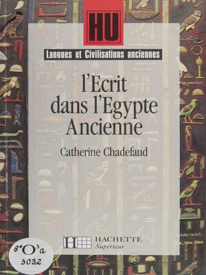 cover image of L'Écrit dans l'Égypte ancienne